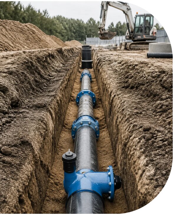 Строительство наружных сетей водоснабжения для объектов в Черкесске